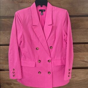 AQUA Pink Double-Breasted Blazer